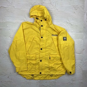 [Nautica] Yellow hoodie rain jacket (100)