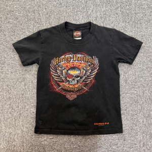 [Harley Davidson ; KIDs] vintage T-shirt (약7T, ~140)